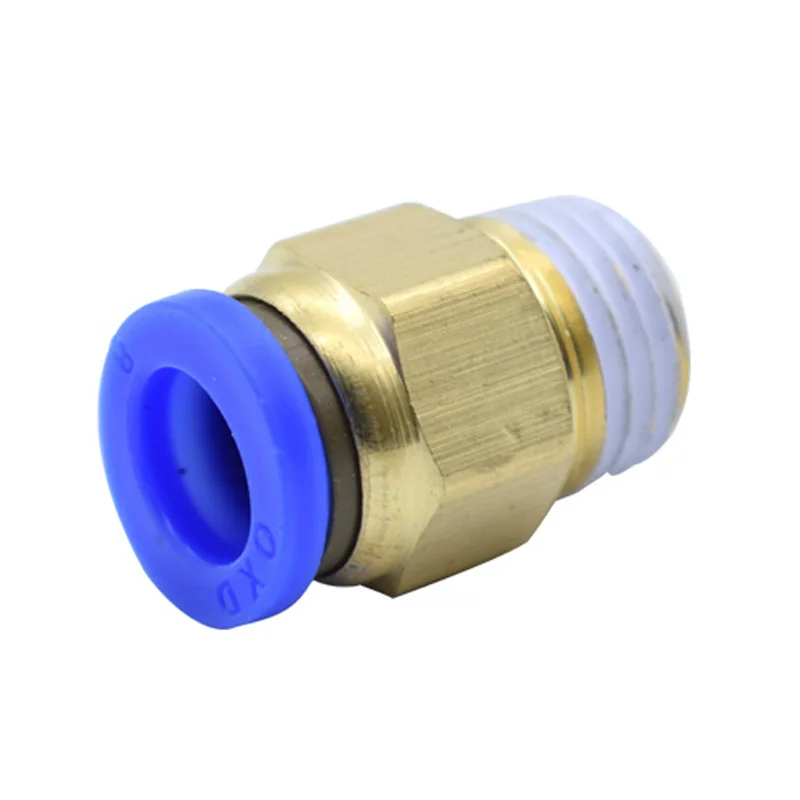 Pneumatische Fittingen Air Straight Quick Connector Pc Buitendraad M6 1/8 1/4 3/8 1/2 Buis Od 4 6 8 10 12 14 16Mm Duwluchtpijp