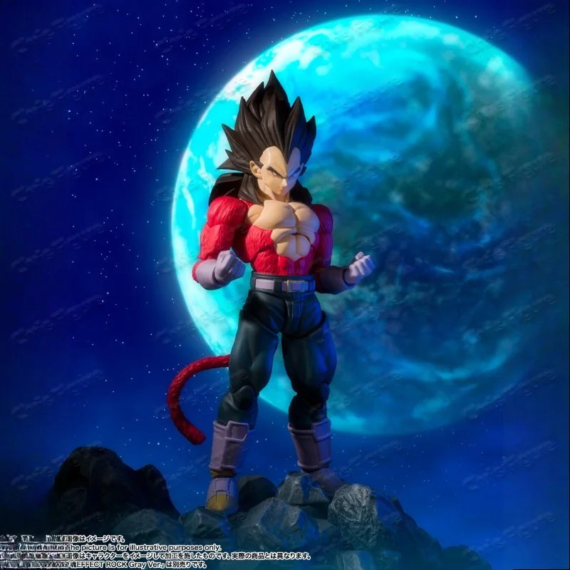 In Stock Official Bandai S.H.Figuarts Super Saiyan 4 Vegeta Reissue, Dragon Ball: The Red Ribbon Army Battle Movable Figure