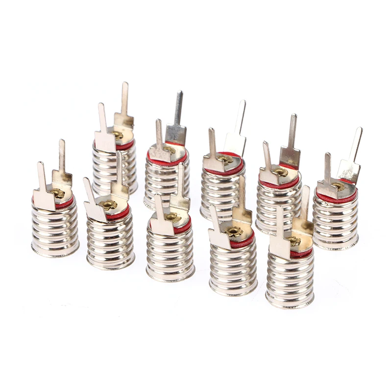 10Pcs E10 Lamps Base Holder Bulbs Light Base Socket Home Experiment Circuit Electrical Test Accessories