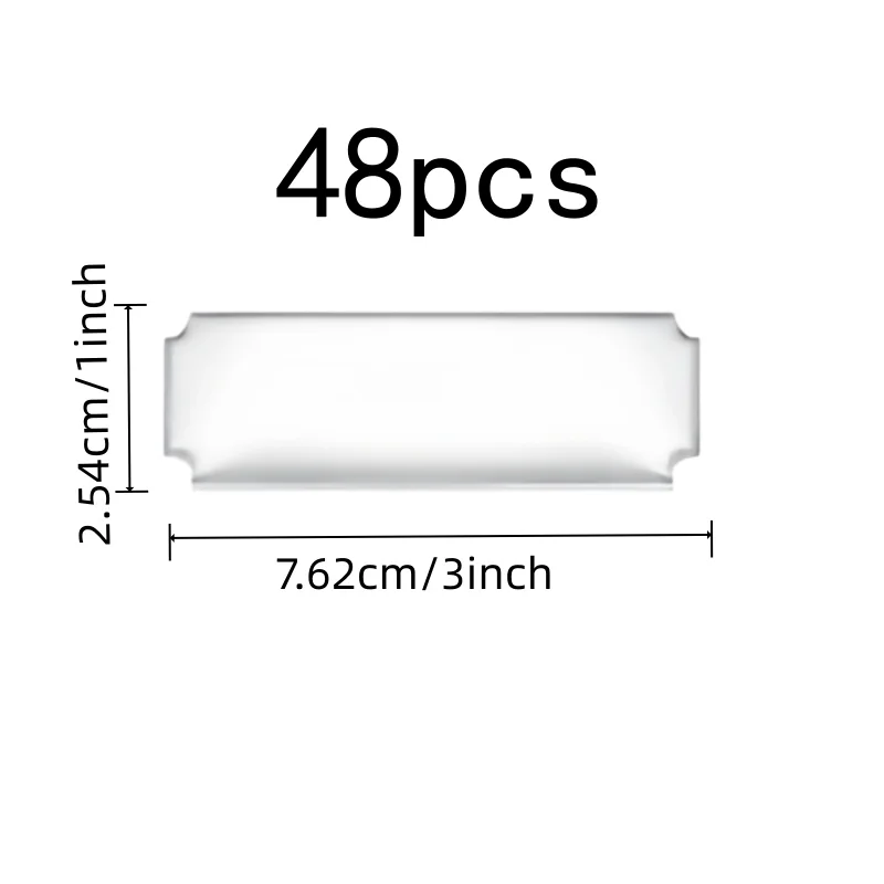 48 pcs Silver Customizable Name Cards, Self-Adhesive Backing, Business Event Badges School Classroom ID