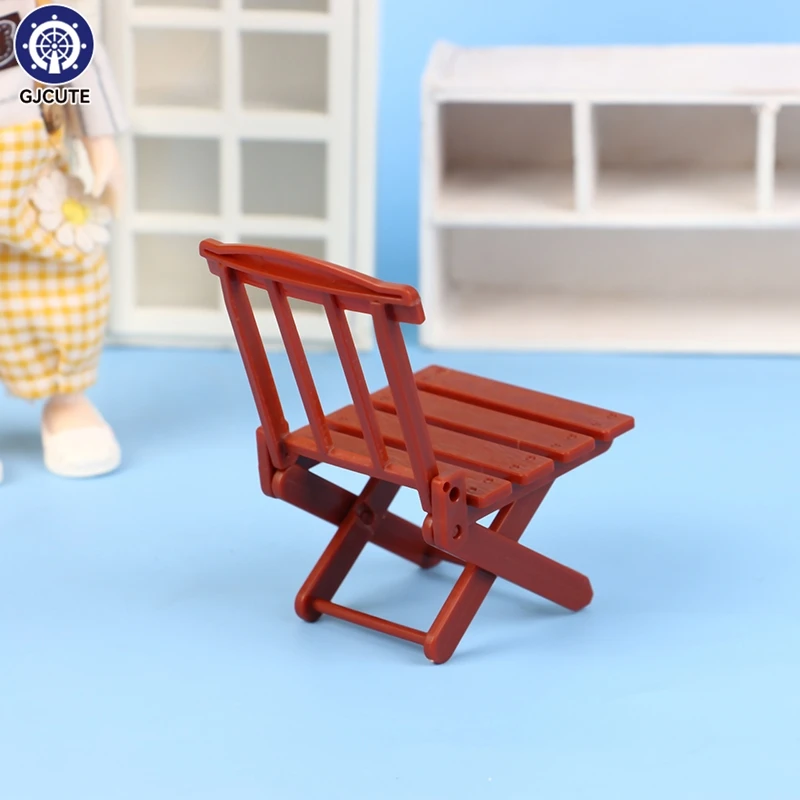 Mini Silla de playa plegable para casa de muñecas, muebles de simulación en miniatura, accesorios para casa de muñecas, sala de estar, decoración de escenas, 1/12