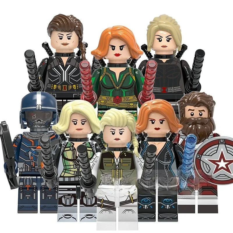 

Супергеройская фигурка Черной Вдовы X0289, имитация Железной Леди, сборная модель из строительных блоков, подарок на день рождения.