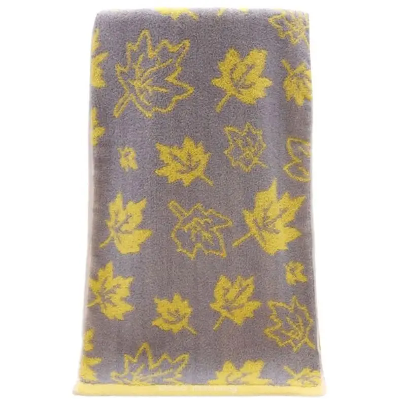 

G6KF Leaf Pattern Cotton Hand Towel Safety Dyeing Soft Texture Home Hotel Quality
