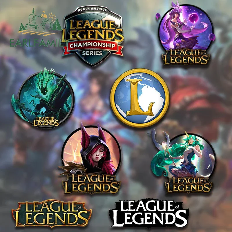 EARLFAMILY لشعار LOL ملصقات سيارات التخييم الأصلية ملحقات السيارة للثلاجة ملصق جرافيتي مقاوم للماء ديكور إبداعي #1