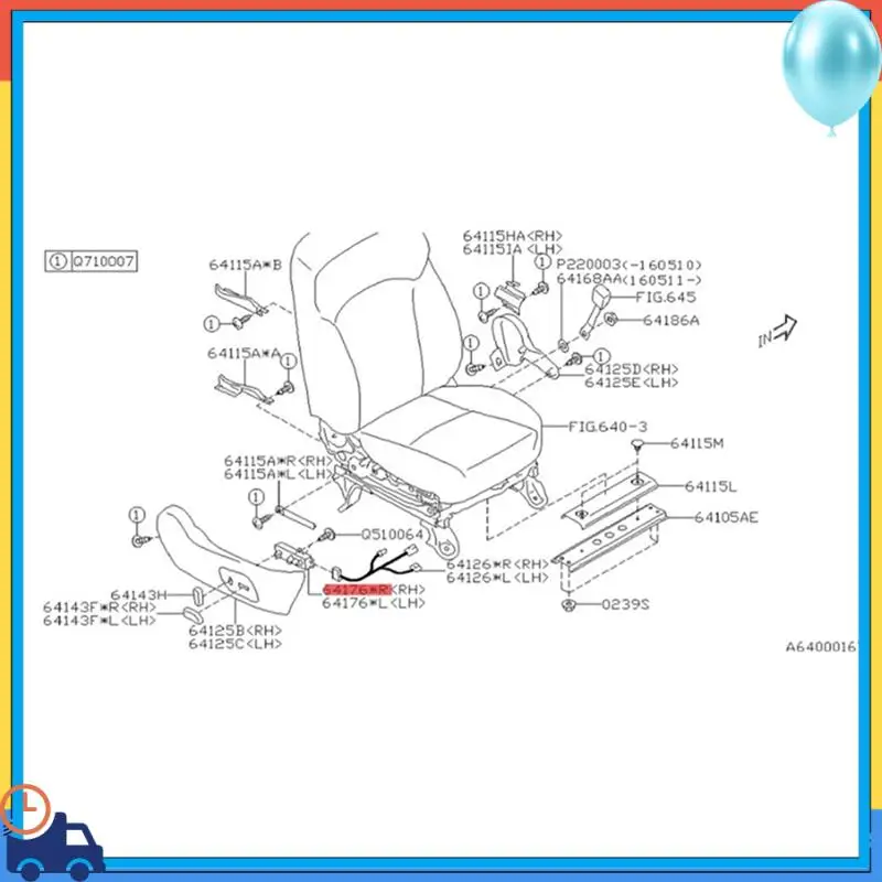 

L37A-левый переключатель регулировки положения сиденья с электроприводом 64176FJ010 для Infiniti QX56 QX80 Subaru XV Forester 6JLH220322