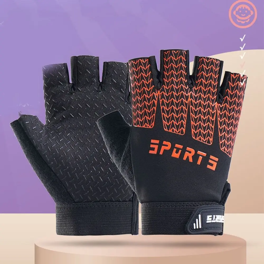 

Non-slip Children's Cycling Gloves Light Weight Shock-Absorbing Half Finger Bike Gloves Breathable Protective Sports Gloves