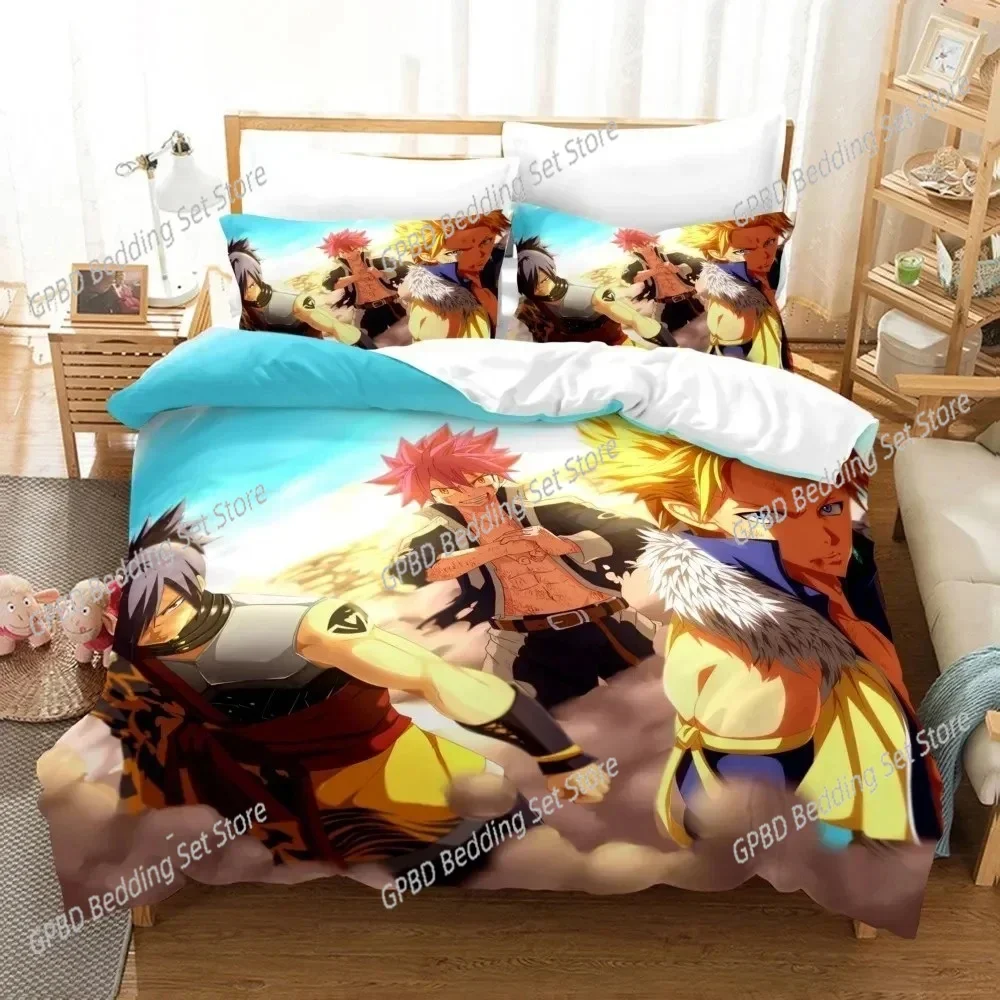 

Fairy Tail Anime 3D NEW Duvet Cover Pillowcase Bedding Set Adult Boy Girl Bedroom Decoration Children Single Double Large