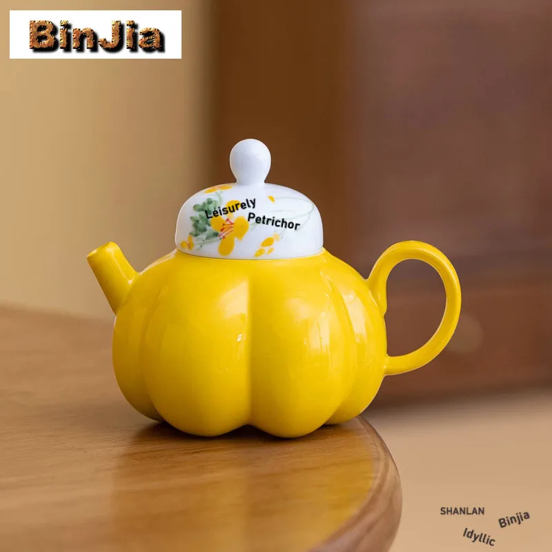 

110 мл ручная роспись Rape Flower Чайник Ретро Чайник для заварки чая Чайник с шариковым отверстием Улун Чайные предметы Украшение