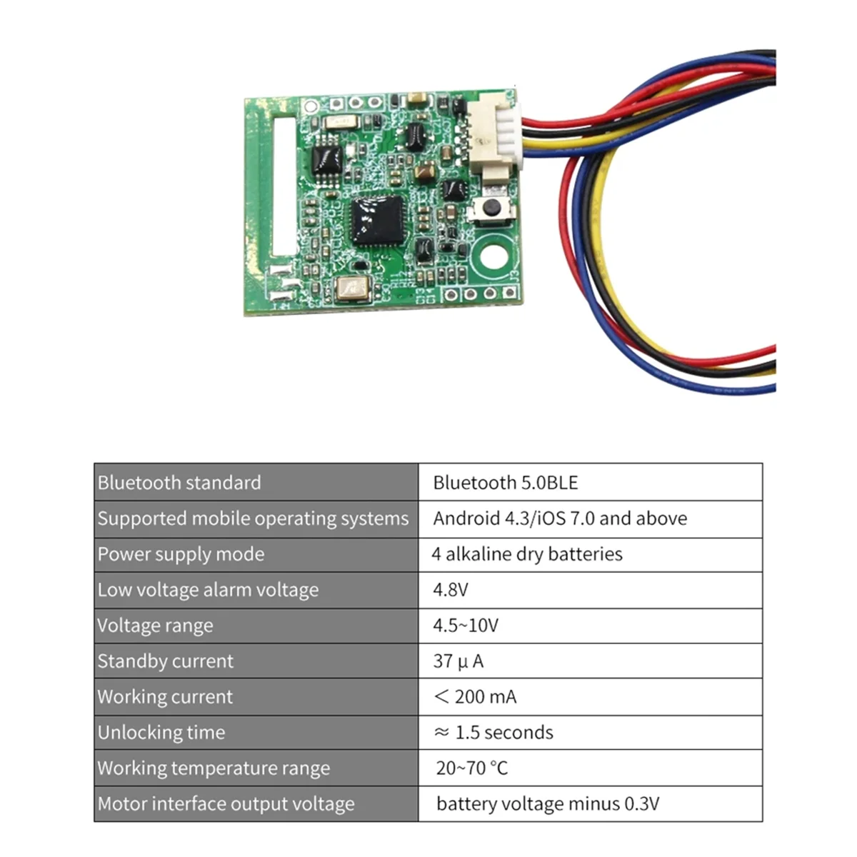 4.5-10V BLE5.0 Smart Switch Electronic Lock Module for TTLOCK APP Work with Gateway G2 for Alexa / Home