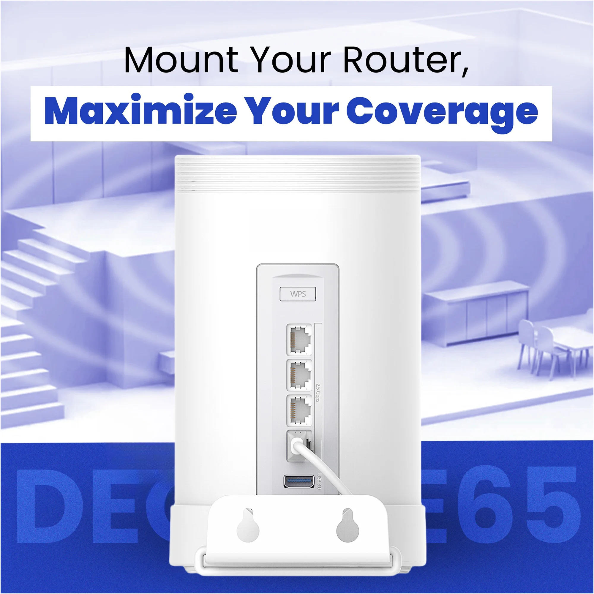 Bangcheer Aluminum Alloy Wall Mount for TP-Link Deco BE63/ BE65/BE67/BE68/BE10000/BE11000/BE14000 Mesh Wi-Fi 7 System view 4