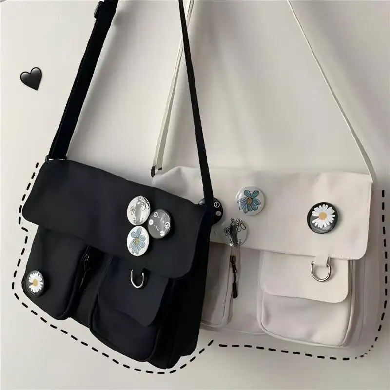 Homefish Xierya Canvas Messenger Bag Youth Ladies Fashion Shoulder Bag Student Large Capacity Female Crossbody Bags Woman Packet