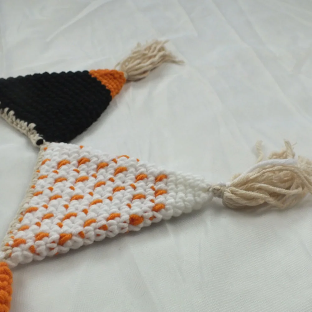 

Cotton Crochet Banner Triangle Flags Garland Bunting Kids Room Wall Nursery Baby Decor Durability Premium Fabric