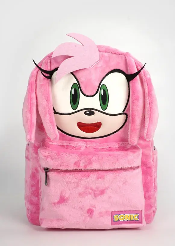 

Рюкзак-трансформер 3D с персонажами Game Shadow/Sonic/Tails/Amy Rose, мягкий фланелевый, большой вместимости, для путешествий, аниме, детский, школьный подарок