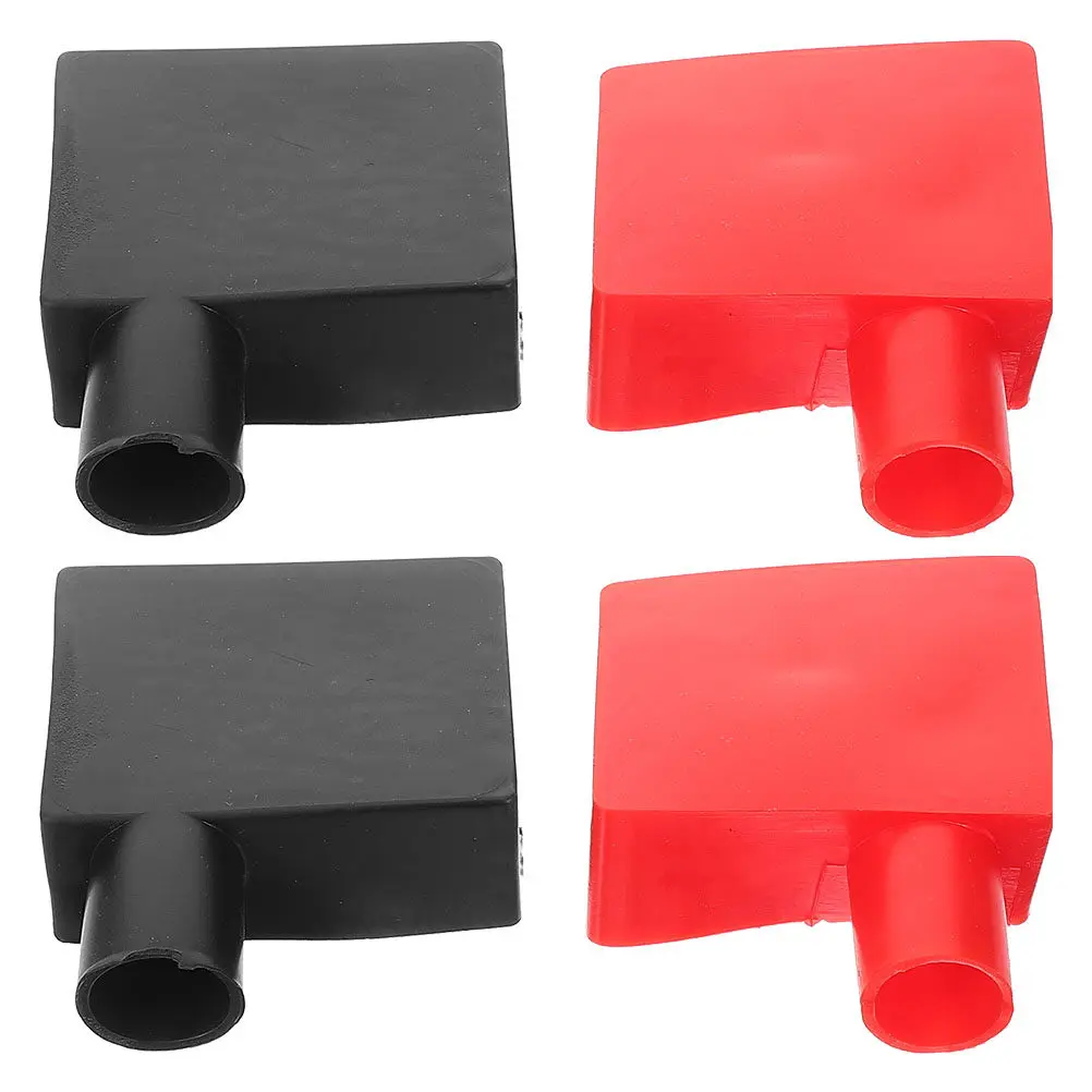 

4Pcs Car Terminal Caps Silicone Protective Covers High Temperature Resistant Soft Terminal Insulator Protector