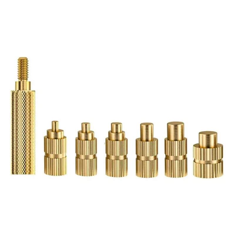 FAST-Brass Embedded Thread Insertion Kit 7PCS Heat Set Insert Soldering Iron Tip Head M2 M2.5 M3 M5 M6 Hot Melt Nut