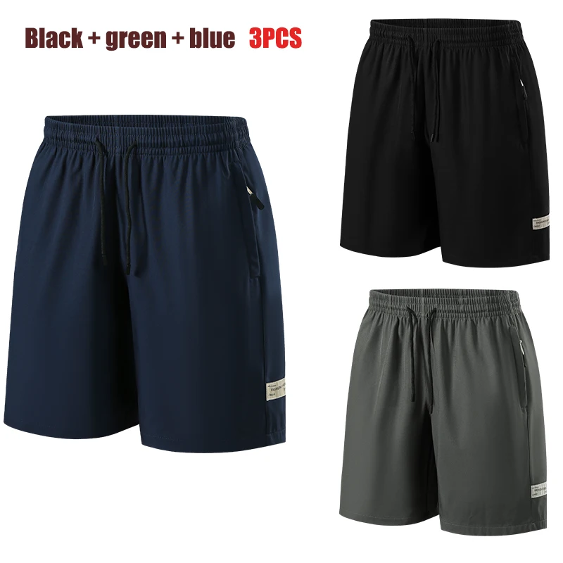 Pantalones cortos deportivos de seda de hielo suave de alta calidad para exteriores, pantalones cortos cómodos multifuncionales transpirables de 5 minutos para correr, pantalones cortos de verano para hombre