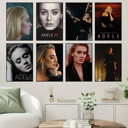 Singer Adele Poster Prints Wall Sticker Painting Bedroom Living Room Decoration Office Home Self Adhesive