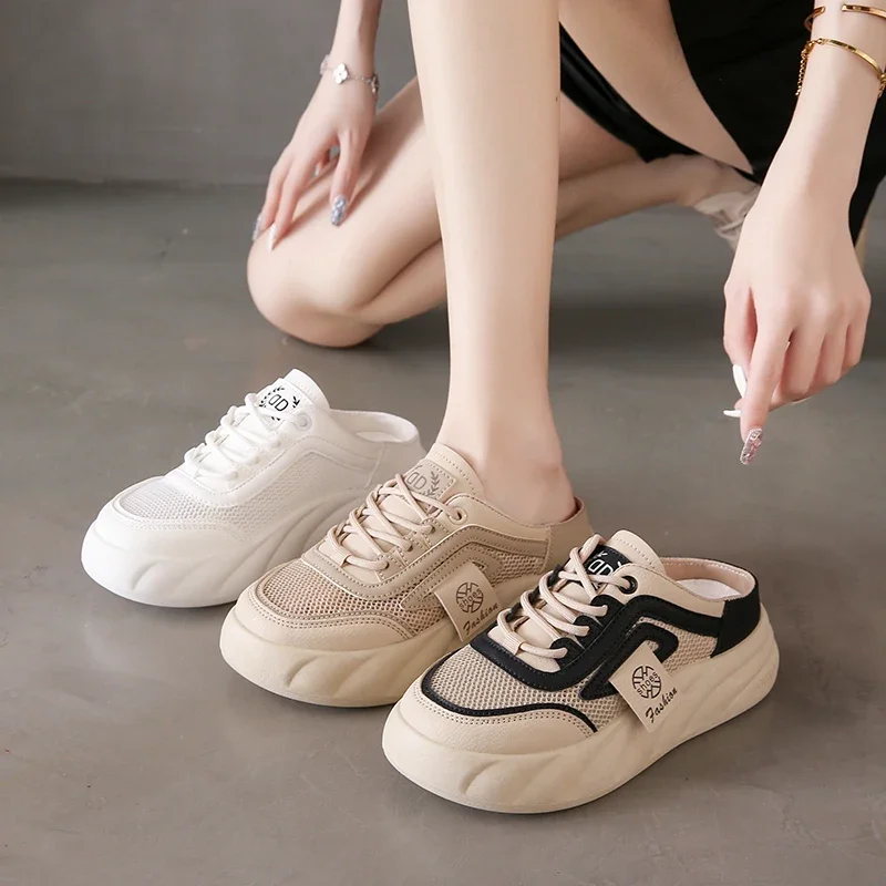 New Spring/Summer Women's Canvas Flat Shoes Women's Casual Comfort Low Top Lace Up White Shoes