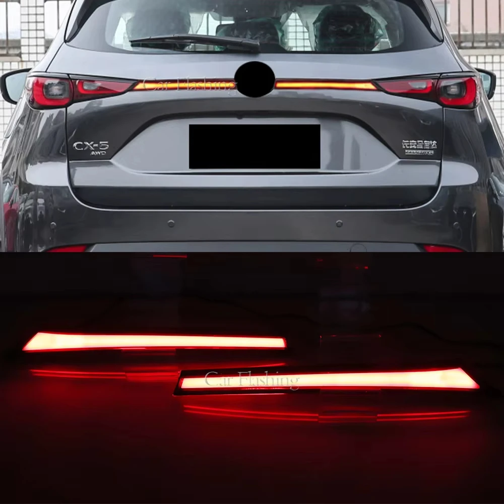 

1 Pair Car Rear Bumper Trunk Tail Light For cx-5 cx5 2022 2023 LED Brake Light Dynamic Turn Signal light Fog lamp