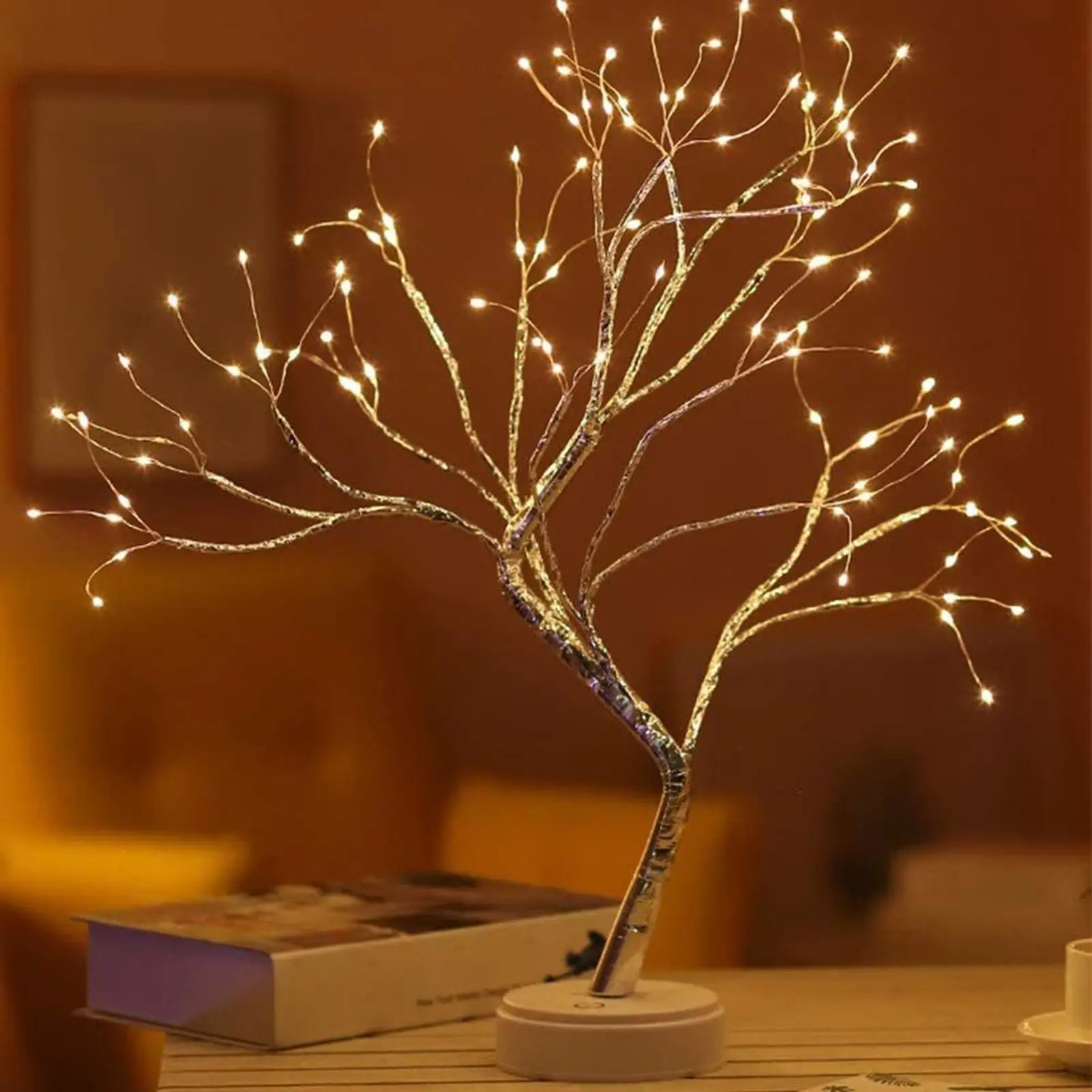 LED Tree Lamp 20Inch 108 LED Multi-Mode Flexible DIY Night Light Lamp Bonsai Tree For Home Office Apartment Study Bedroom Living