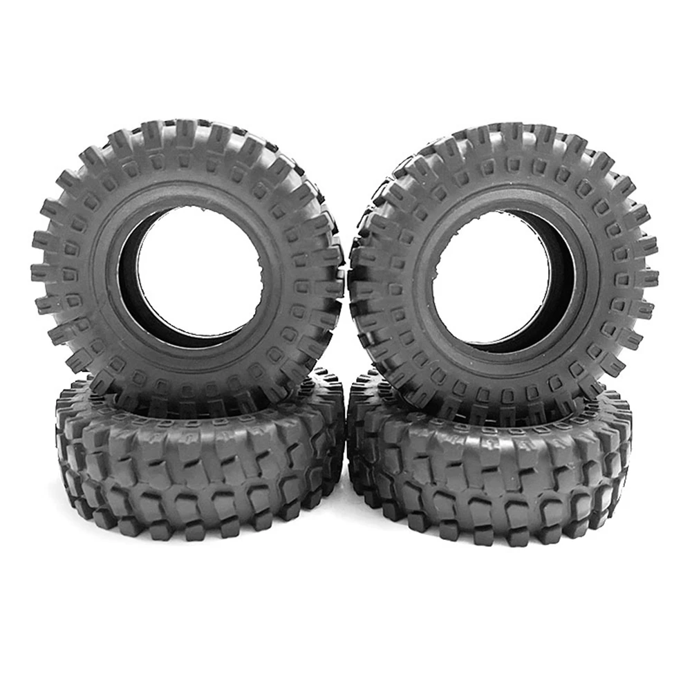 55Mm 360G 1.3Inch Beadlock Wheel Tires with Brass Ring for 1/24 RC Crawler Car Axial SCX24 FMS FCX24 Enduro24 Upgrades,2