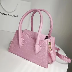 Fashion Pink Small Square Women Clutch Purse Handbags New Simple Ladies Messenger Bag Solid Color Female Shoulder Crossbody Bags