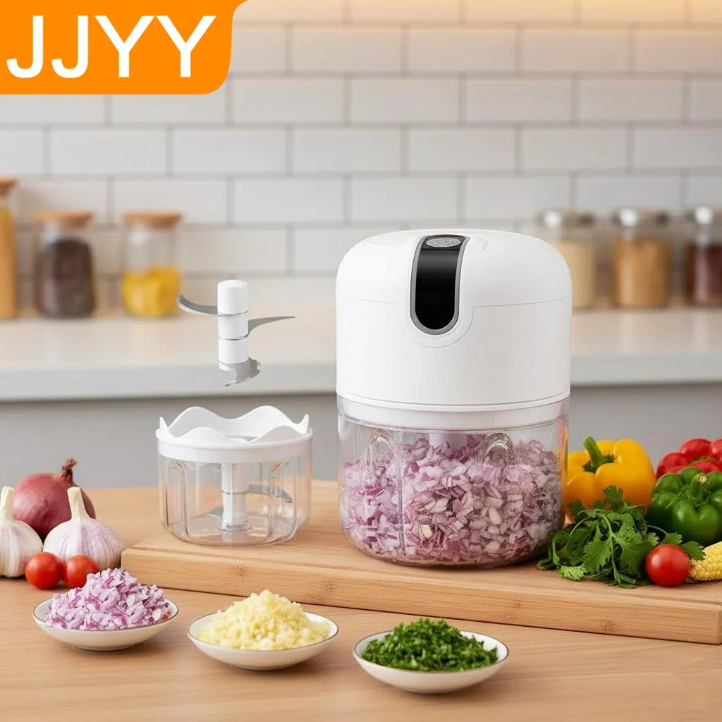 Picadora de Ajo Inalámbrica de 250 ml, Mini Picadora Eléctrica, Prensa para Picar, Cortar en Rodajas, Cebolla, Jengibre, Verduras, Especias, Utensilio de Cocina
