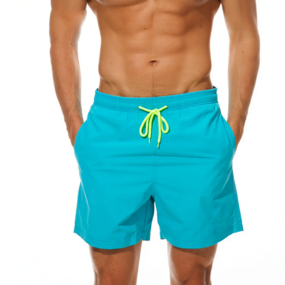 Breathable Mens Beach Shorts Quick Dry Swim Trunks Summer Casual Athletic Boardshorts Water Resistant Lightweight Vacation Pants