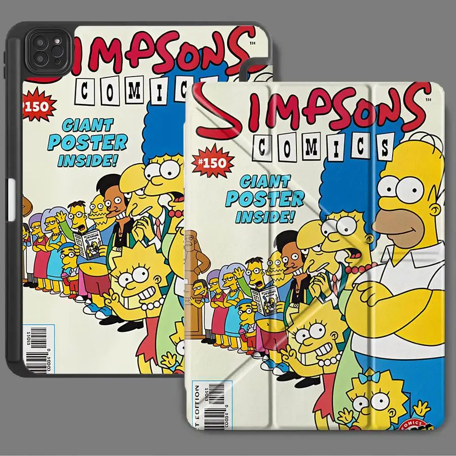 Funda para Tablet con Diseño de Los Simpson, para iPad Pro 11, 10, 9, 8, 7, 12.9 Pulgadas, Mini 6, 7, Pro 2025, Air 4, 5, M3, M2, M4