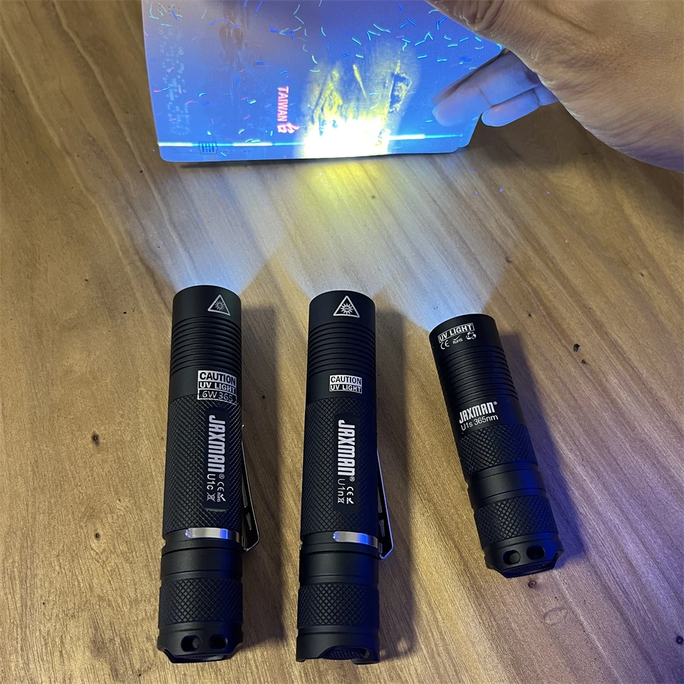 Jaxman U1 U1C U1S 365nm LED UV Torch Light 18650 18350 Battery Flashlight with Charger view 5