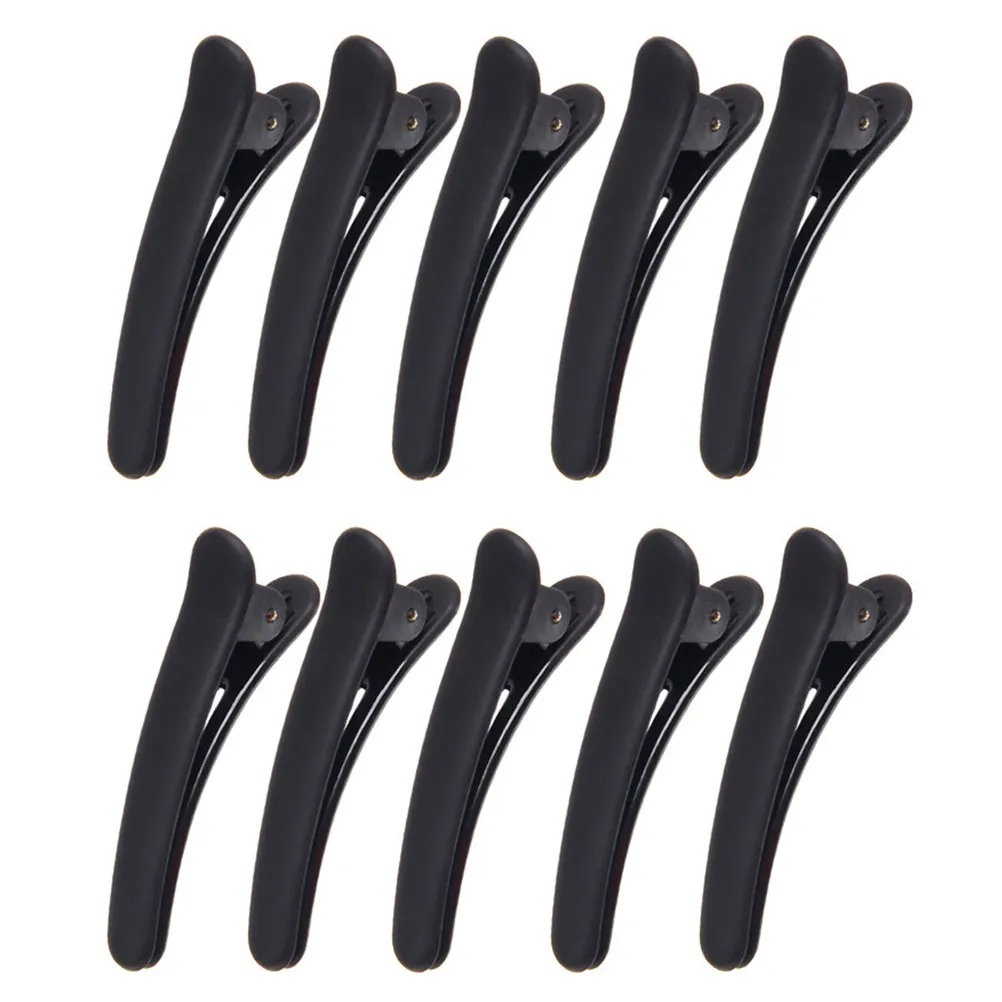 12Pcs Hair Clip Black Hairpins Frosted Surface Sectioning Clamps Hair Barrettes Salon Barbershop Hairpins