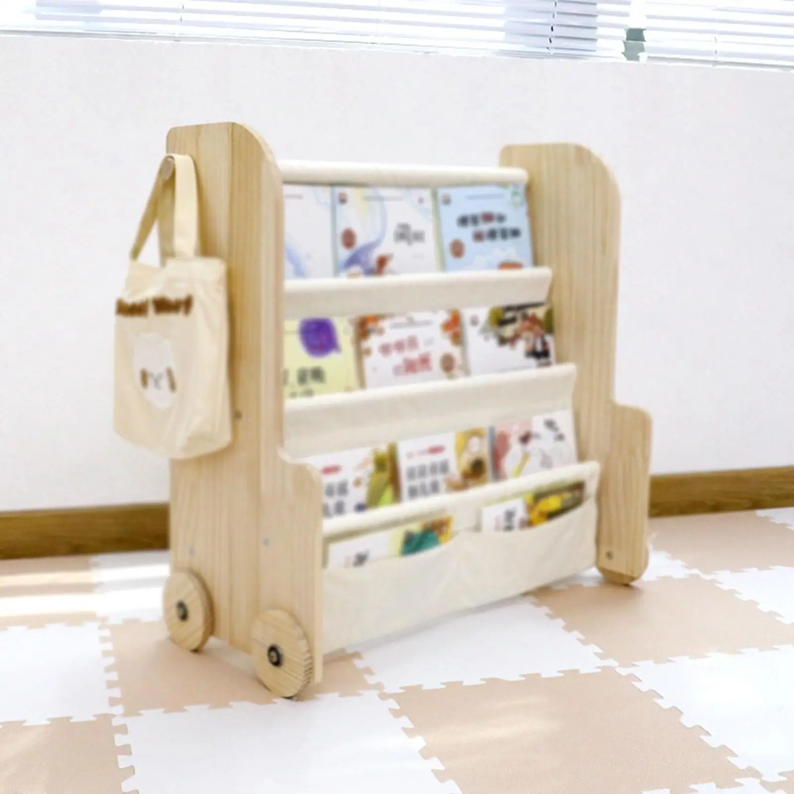 wooden-kids-bookshelf-with-wheels-professional-practical-sturdy-book-organizer-book-shelves-easy-to-move-for-classroom