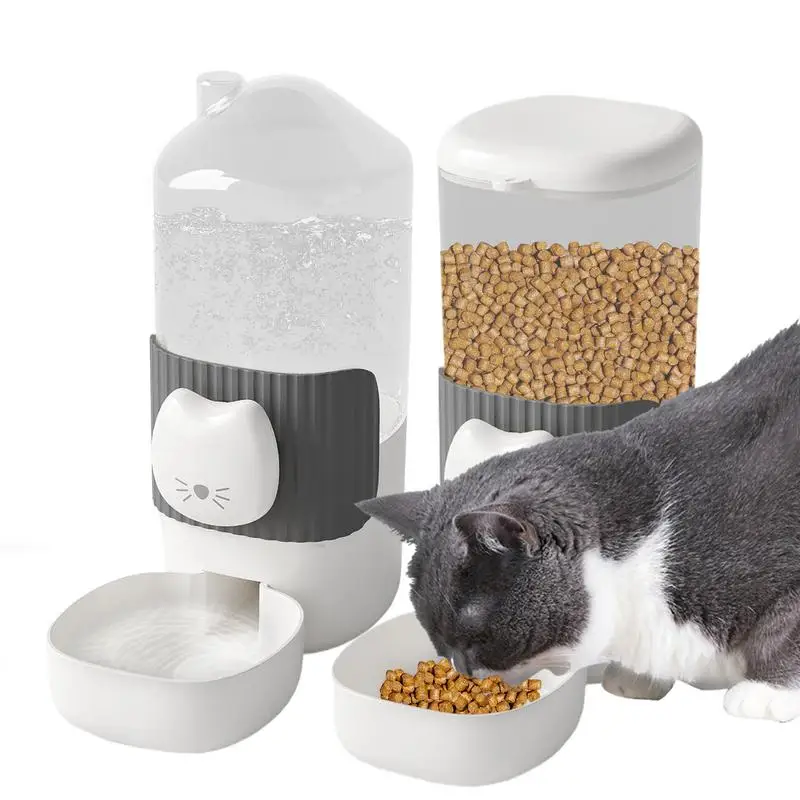 Automatic Stainless Steel Cat Water Fountain 4000mAh Wireless Pet Drinker Battery & Sensor 2 in 1 Dispenser  for Pets Dogs