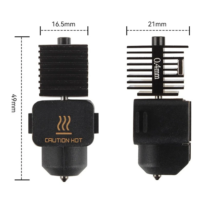 ترقية A1/A1 Mini 0.4Mm Hotend Kit، مع 2 قطعة إضافية من جورب السيليكون، 1 قطعة إضافية 0.2 مم، 0.4 مم، 0.6 مم، فوهة 0.8 مم