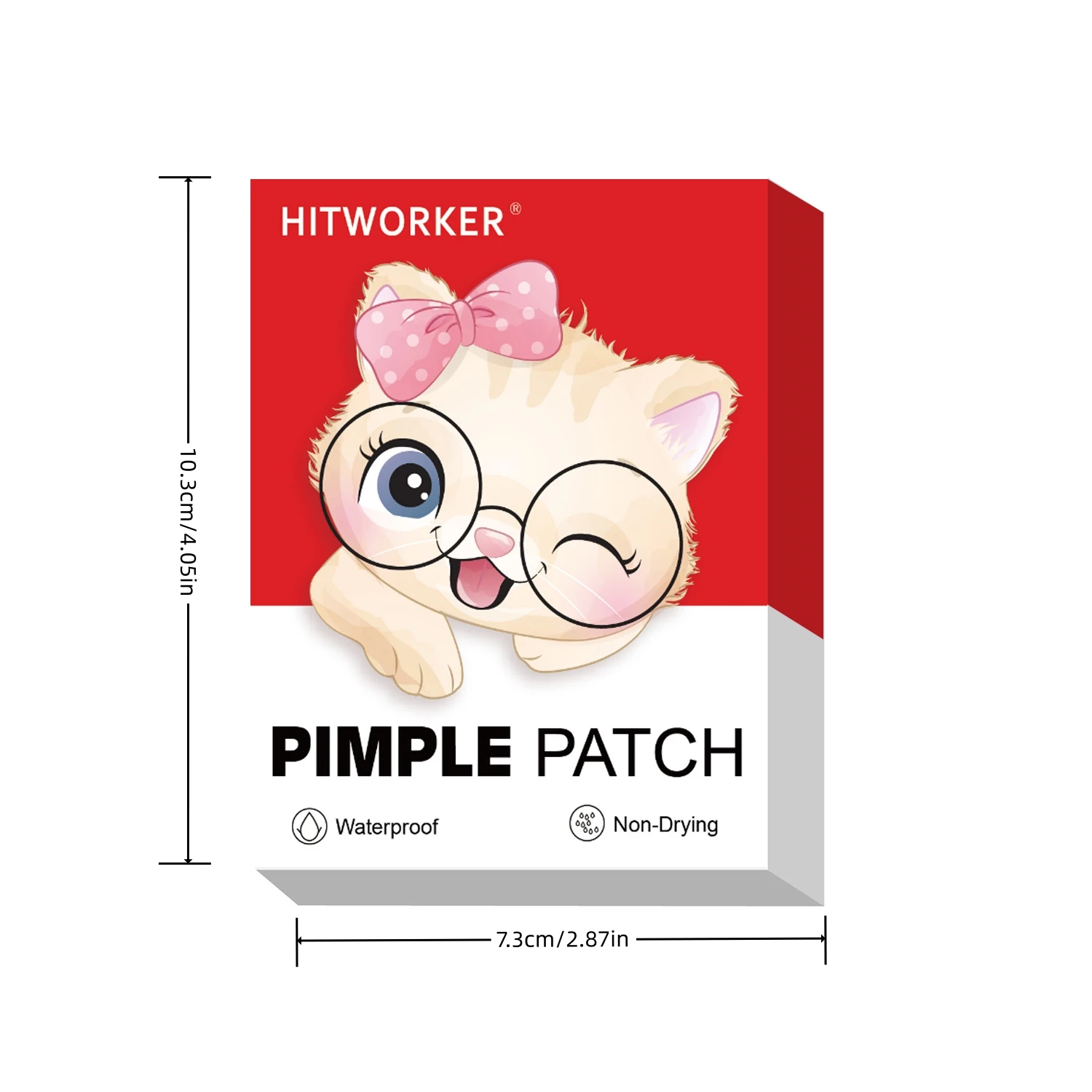 40 pcs of cute cat-design hydrocolloid pimple patches, effortlessly peel off to effectively eliminate spots.