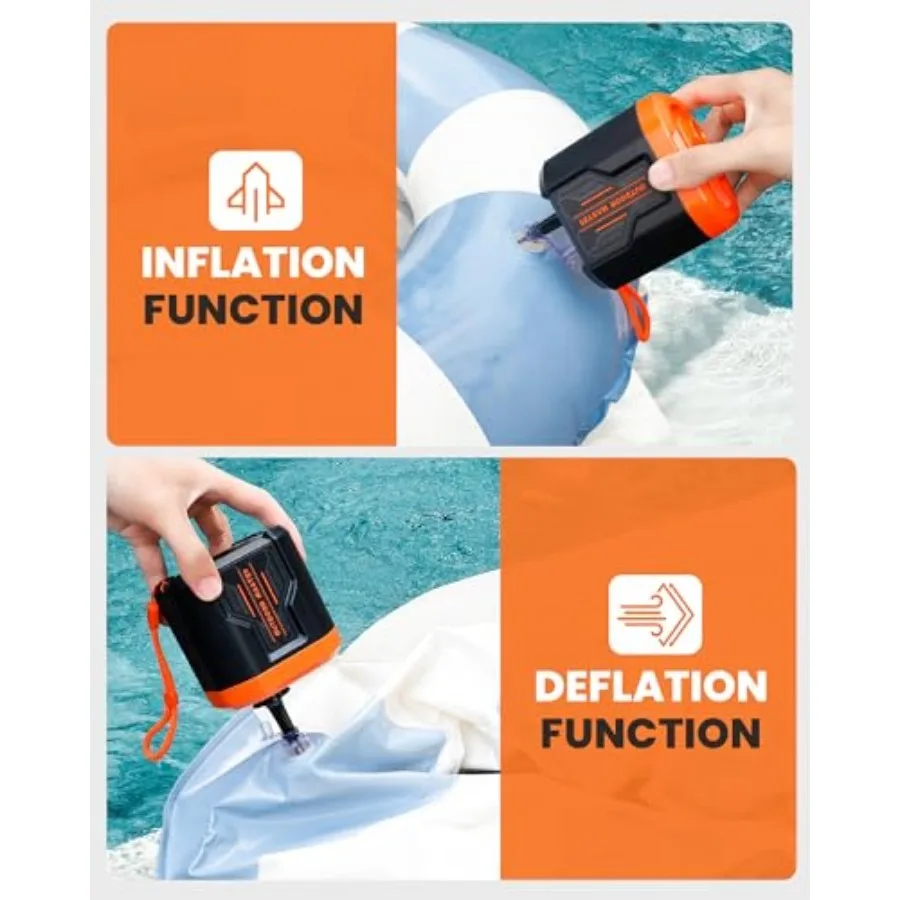 Bonito 5kPa Portable Electric Air Pump for Inflatables 14.43Wh Rechargeable Mini Air Pump Inflator with Dual Functionality for