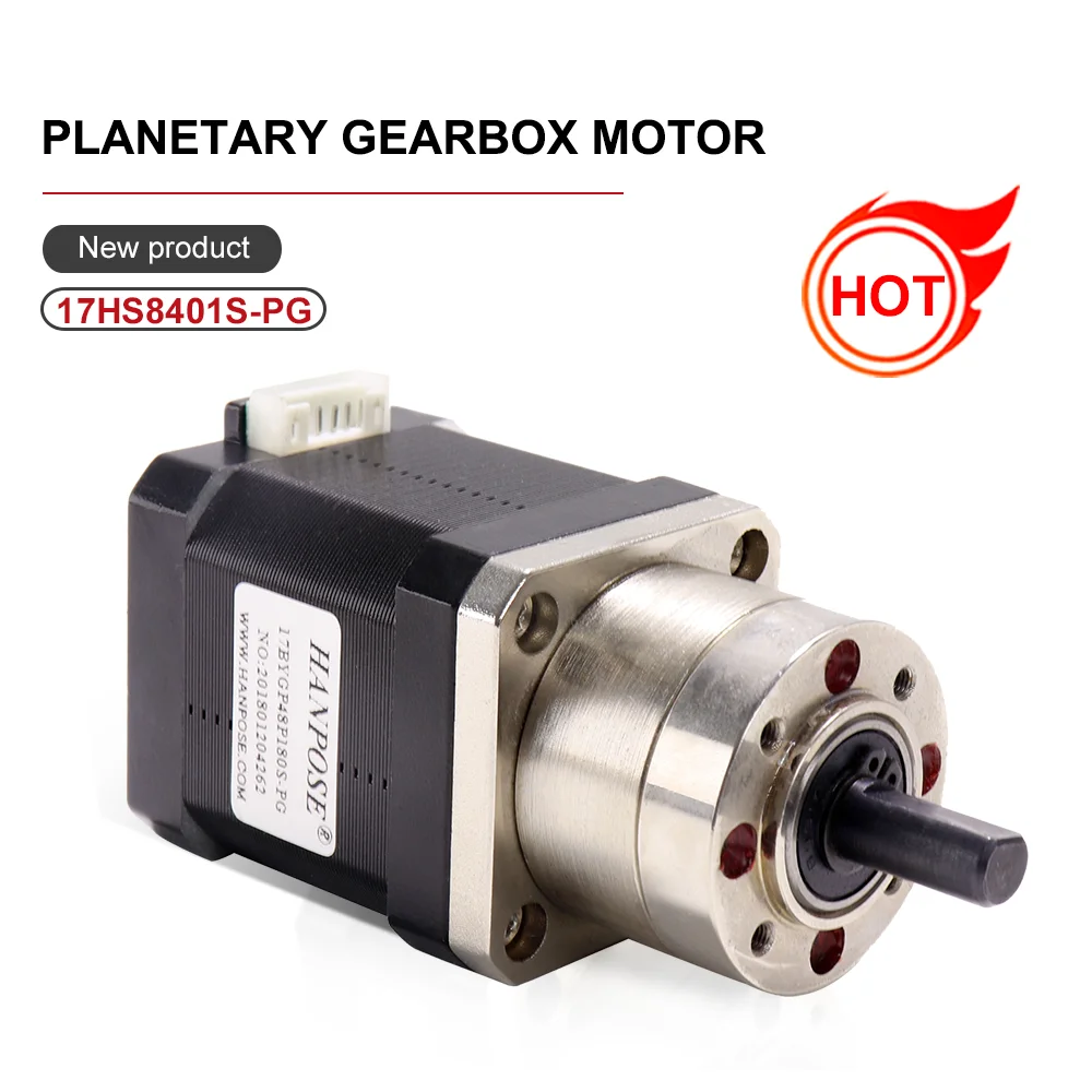 

Шаговый двигатель 42, двигатель, шестерня экструдера Nema17, шаговый двигатель 17HS8401S-PG, соотношение 5,18:1, планетарный редуктор для фрезерного станка с ЧПУ