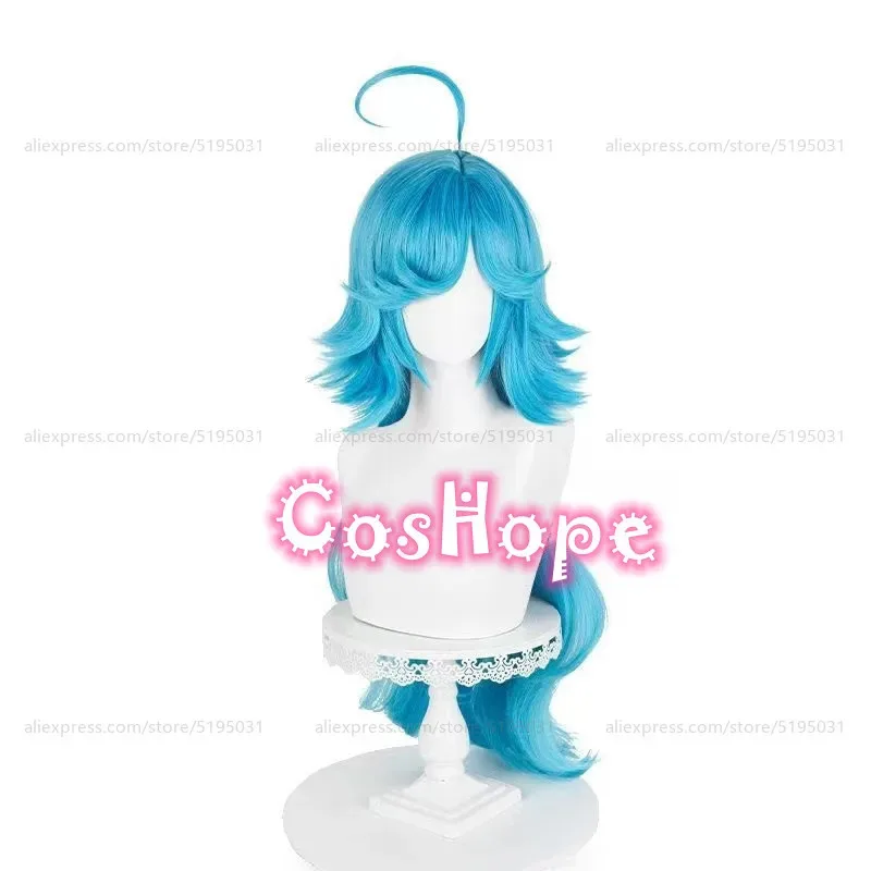 Dolia 코스프레 가발 80cm 긴 새로운 히로인 인어 도리아 가발 블루 가발 코스프레 애니메이션 내열성 합성 가발