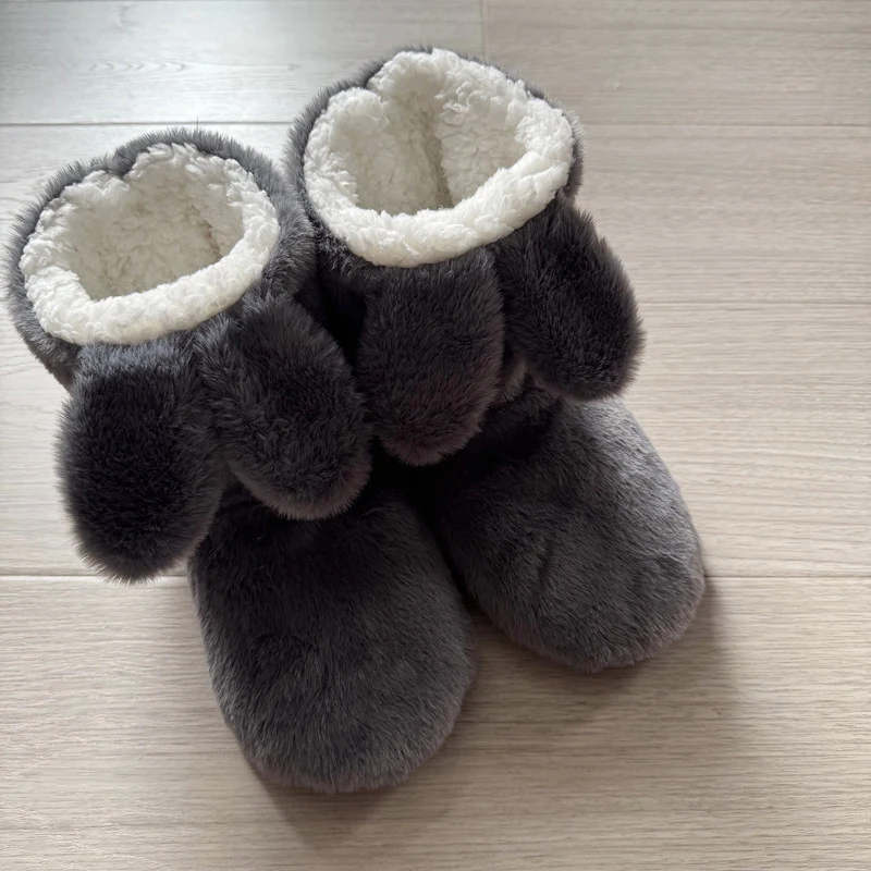 Herbst und Winter verdickte Thermo-Bodensocken für Zuhause, warme Damen, rutschfeste Mittelrohr-Hausschuhe, Socken, süßes Halloween-Weihnachtsgeschenk