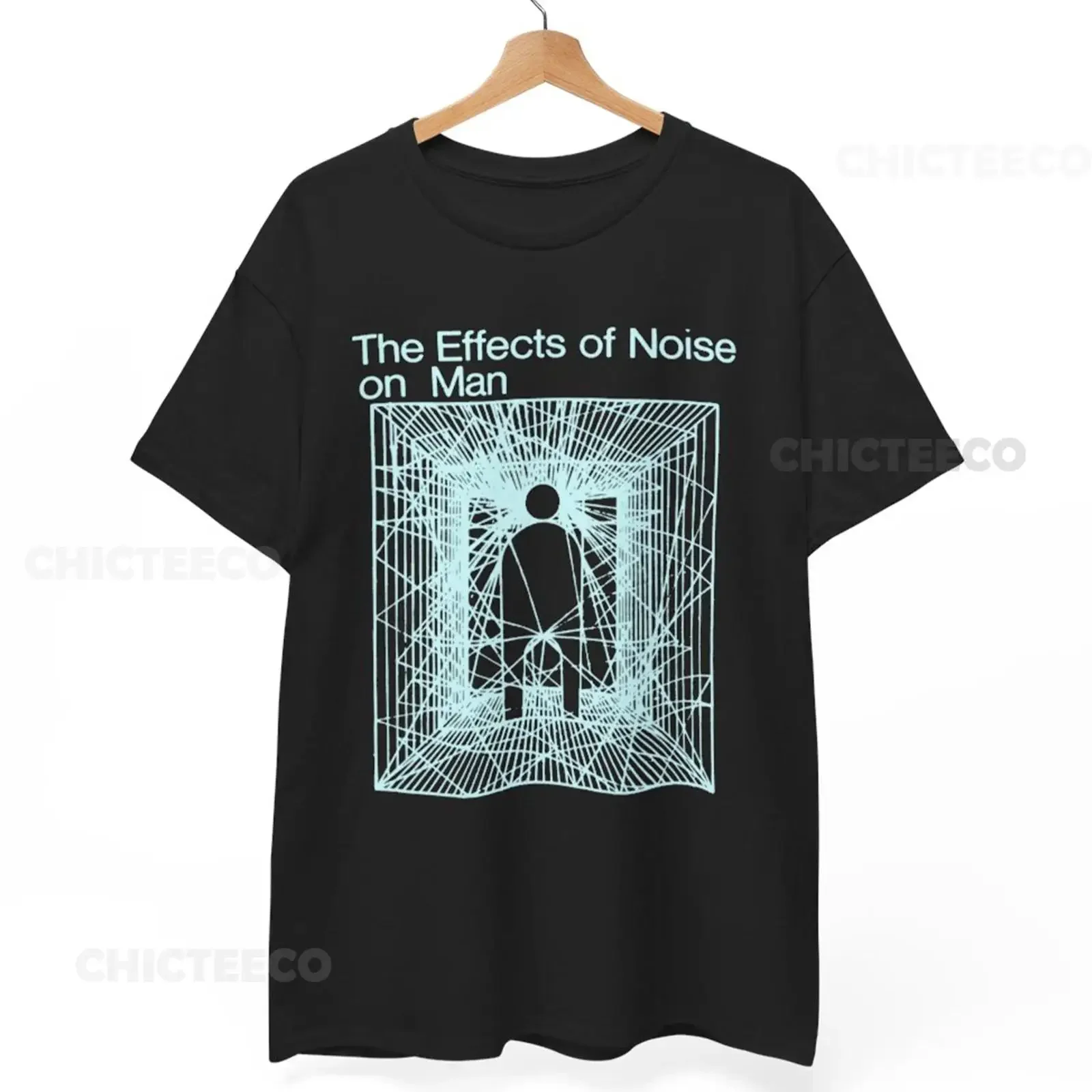 Effects of Noise on Man T Shirt Industrial Music  vintage Washed Versatile Top For Everyday Wear Soft Unisex designer clothes