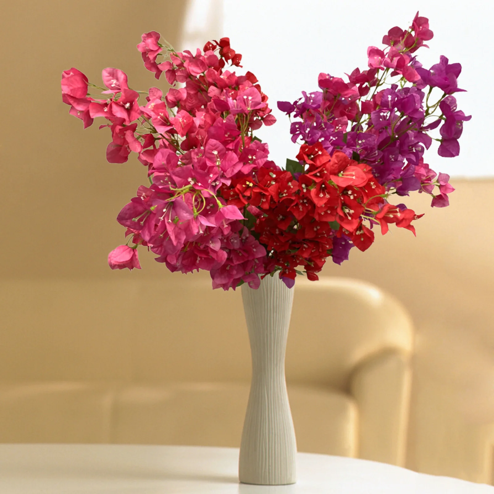 Artificial Bougainvillea Flower Branch Simulation Plum Pick Cuttings Indoor Potted Ornament Wedding Party Home Room Decoration