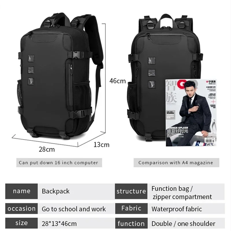 Schoolbag Large capacity Backpacks 15.6 inch Laptop Men Backpack Outdoor Backpack Teenager Male Waterproof Travel Bag Mochilas