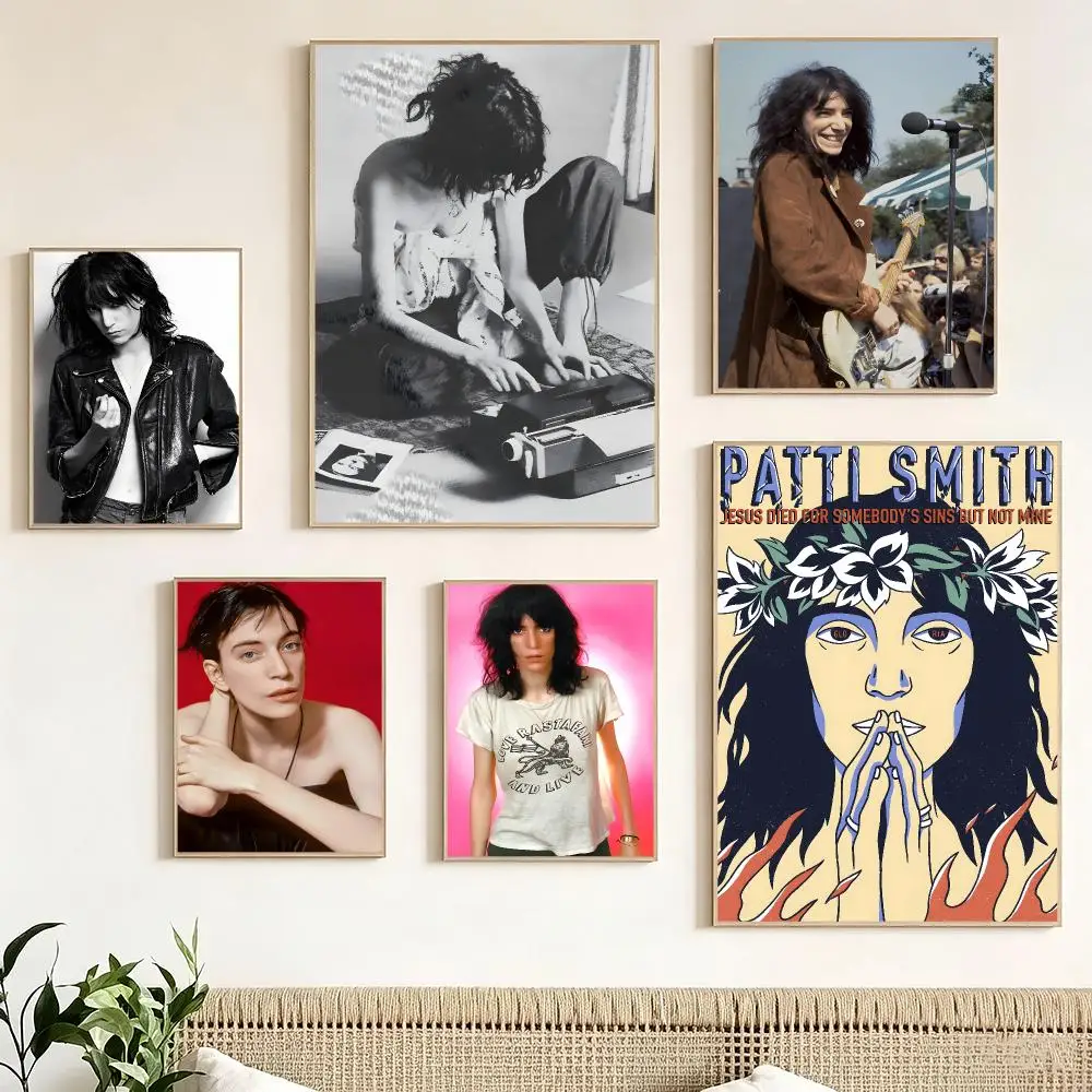 Godmother of Punk P-Patti Smith Poster Print Painting Home Decor for Bedroom Living Room Hallway