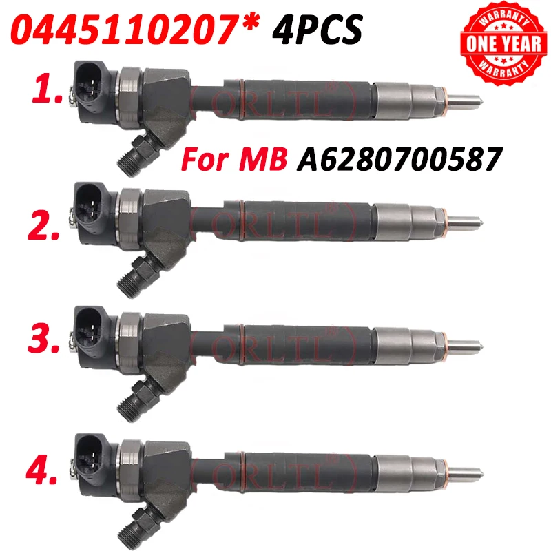 

0445110207 Diesel Fuel Injection Nozzle 0 445 110 207 Common Rail Injector 0986435069 For Mercedes Benz A6280700587 6280700587