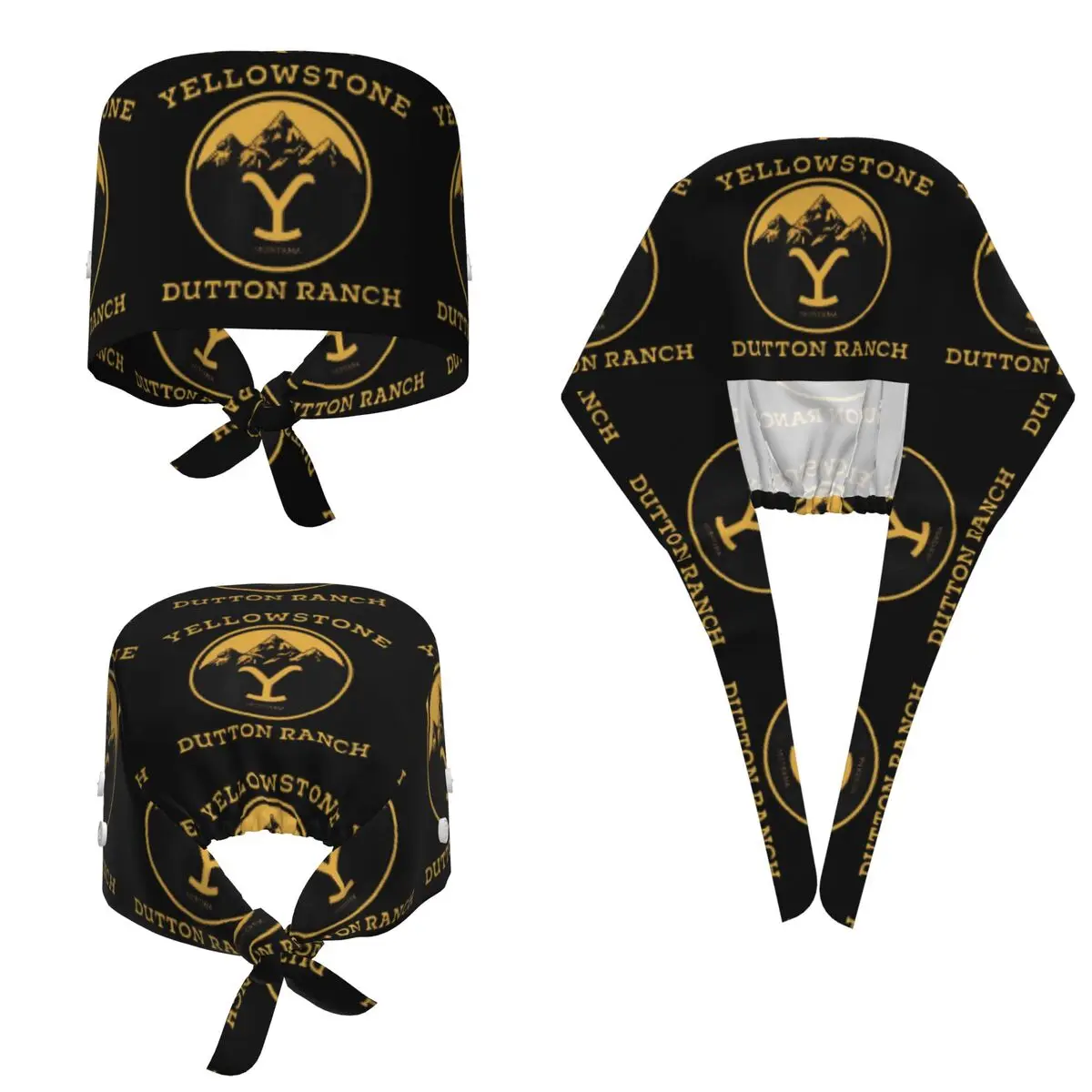 Yellowstone Dutton Ranch Scrub Hat Doctor Working Surgical Cap Men Women Adjustable Nursing Caps for Dentist
