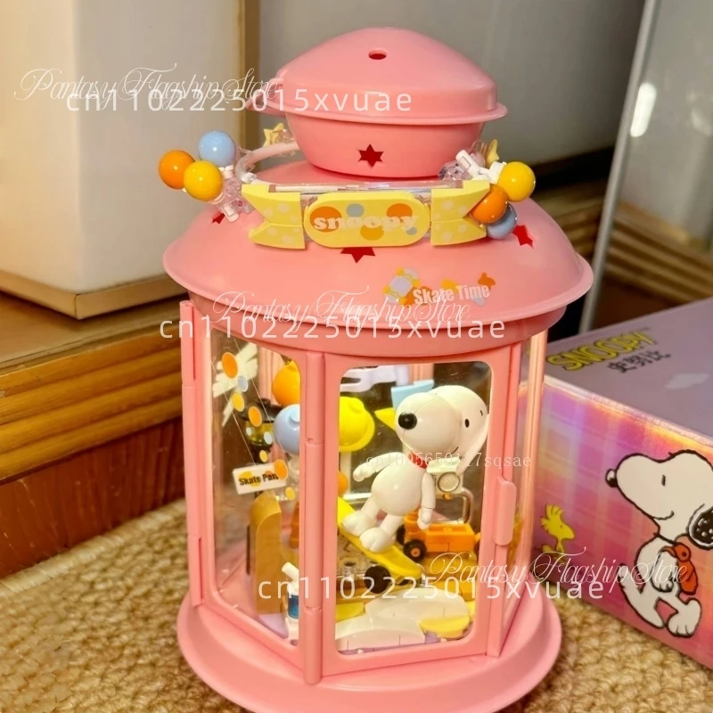 

MINISO Snoopy Candlestick Atmosphere Light Series Building Blocks Room Decoration Cute Puzzle Construction Toys Children's Gifts