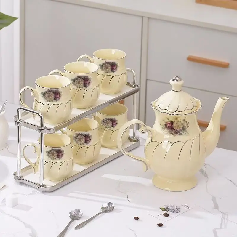 Hxl ceramic water cup kettle tea set casualsuit living room hospitality water set