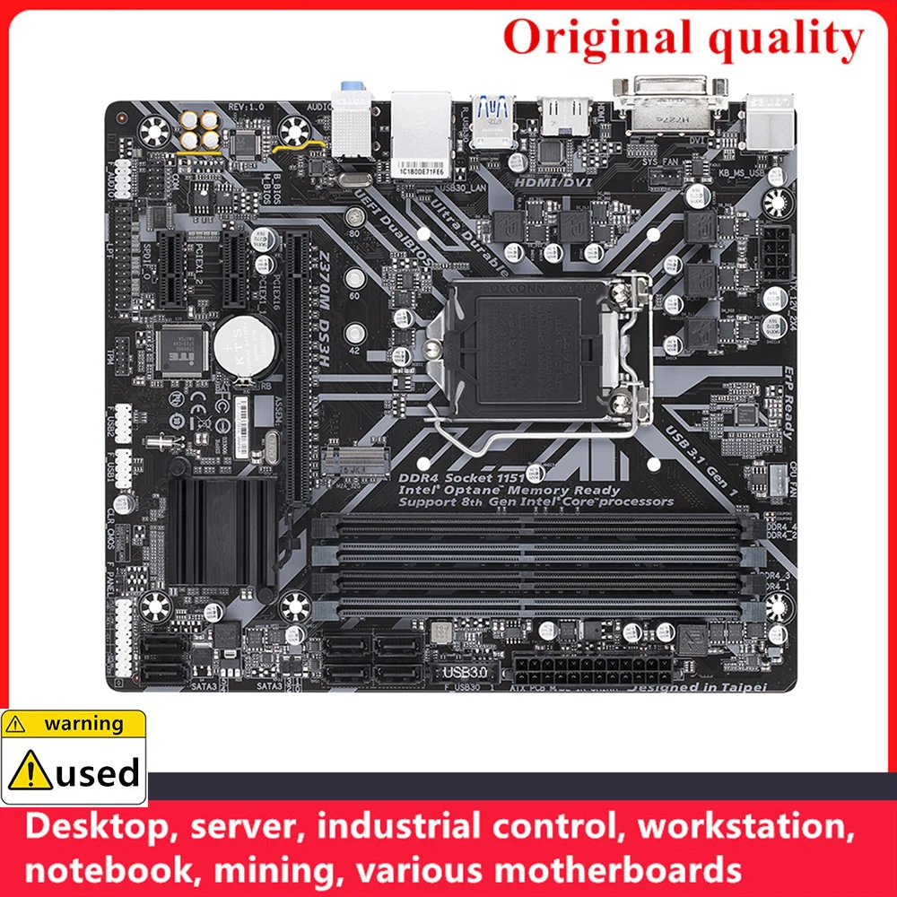 

For Z370M DS3H Motherboards LGA 1151 DDR4 64GB m-ATX For Intel Z370 Desktop Mainboard M.2 NVME SATA III USB3.0