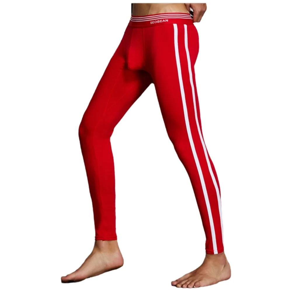 GANYANR legginsy sportowe legginsy do biegania męskie spodnie kompresyjne do koszykówki Fitness siłownia sportowe Jogging zimowe seksowne etui joga gejów — zdjęcie 2