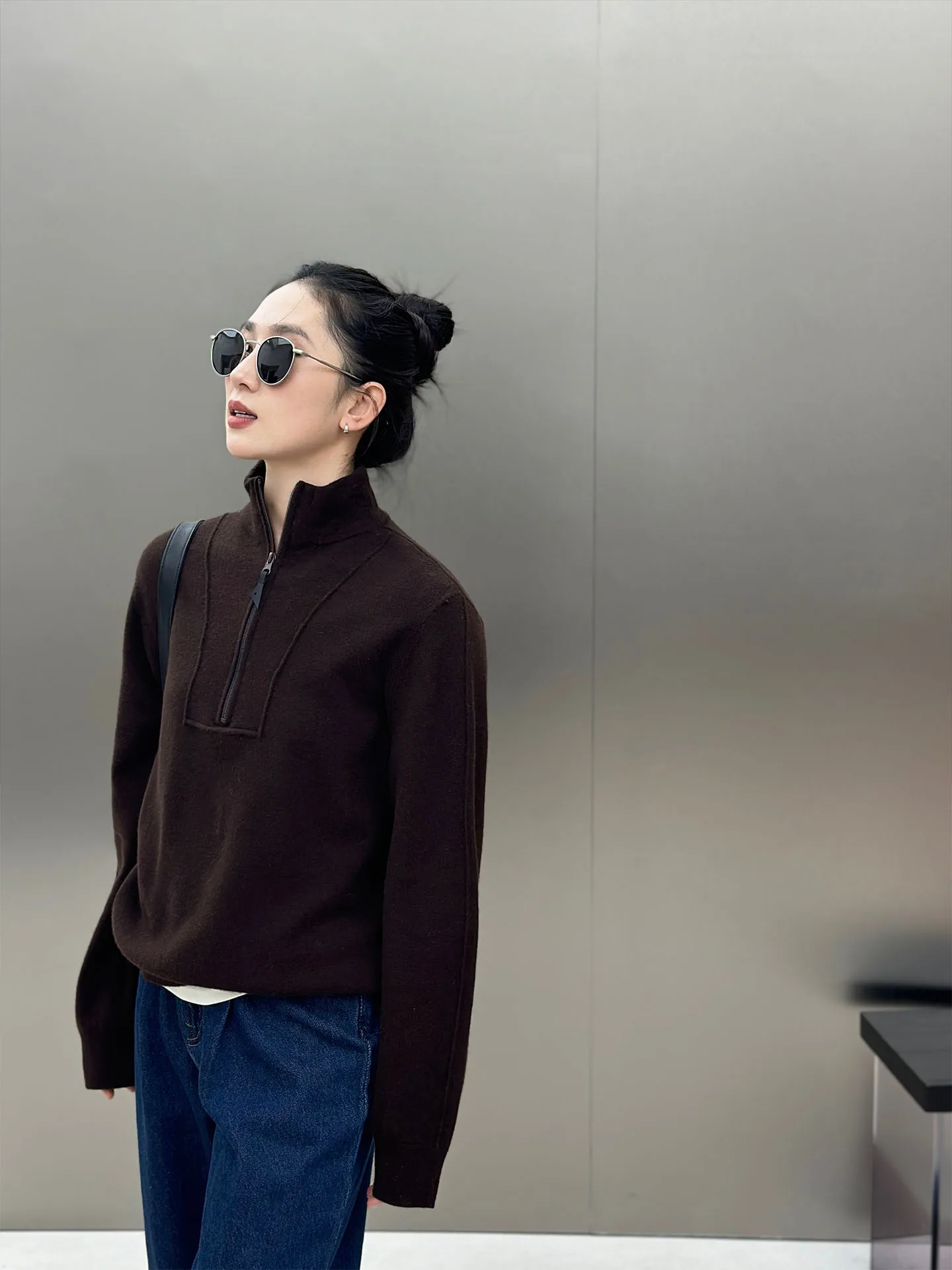 

High Quali Wool Knitted Sweater f High Collar Net Version Multi Color Women's Top Tee Piece Paper Series 450g Beautifu...